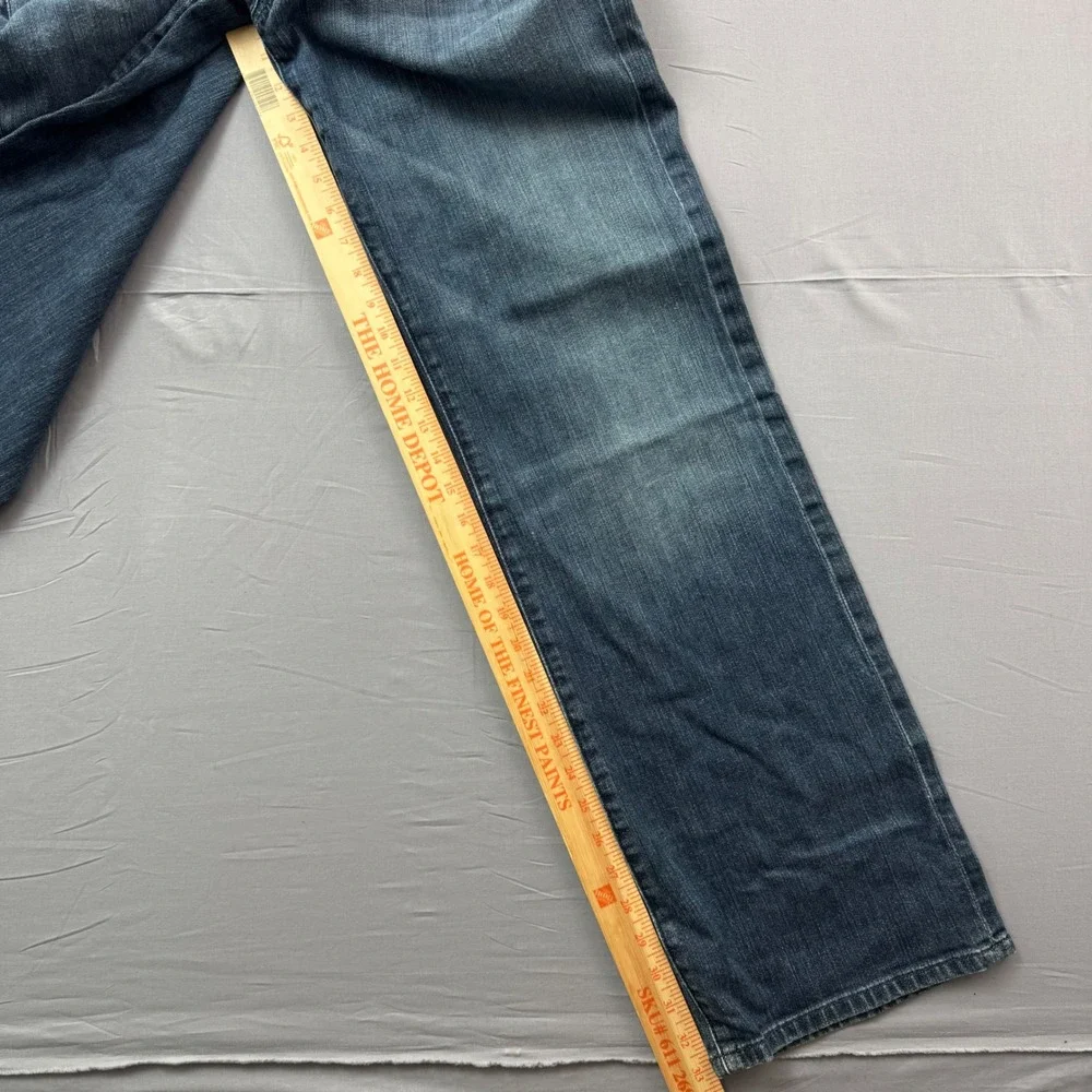 7 For All Mankind Standard Straight Leg Jeans Men 38 Blue Button Fly T521SSJ080U